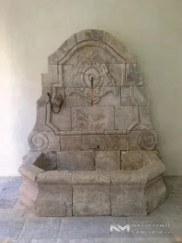 Arched Reclaimed Stone Garden Wall Fountain - Image 1