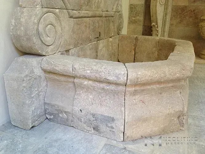 Arched Reclaimed Stone Garden Wall Fountain - Image 2