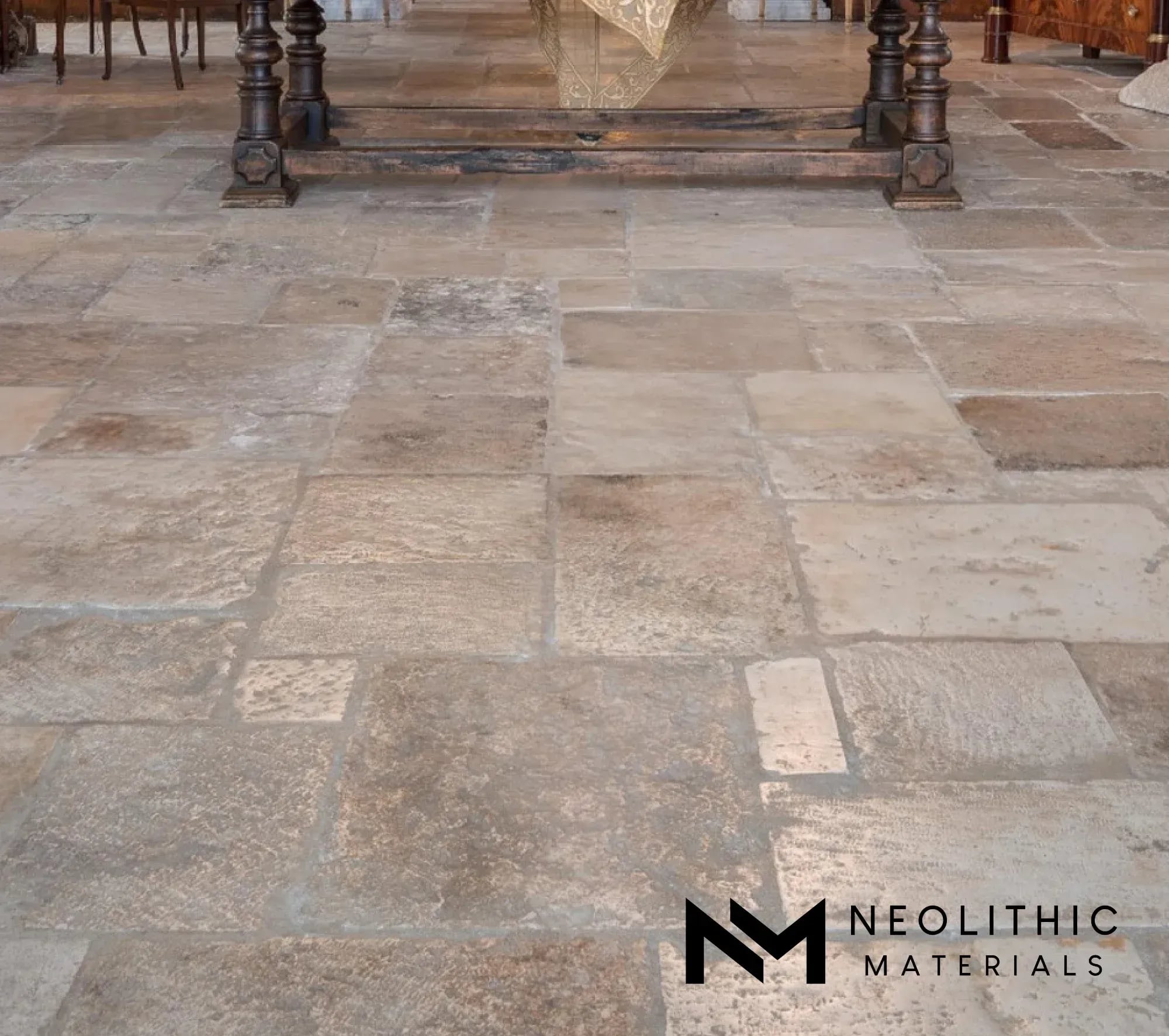 Antique Italian Limestone Flooring - Image 10