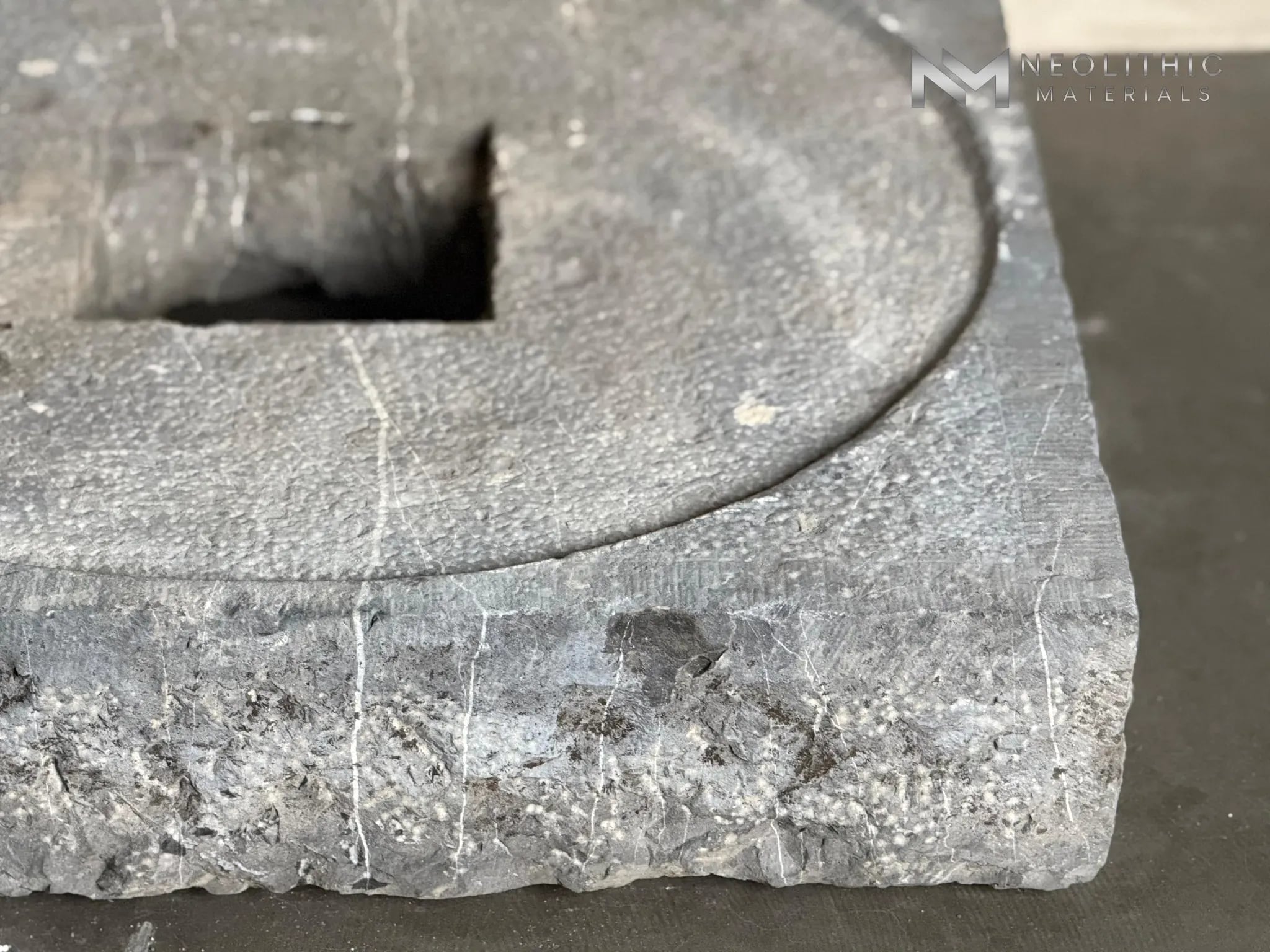 Belgian Antique Petit Granite Bluestone Slab - Image 6