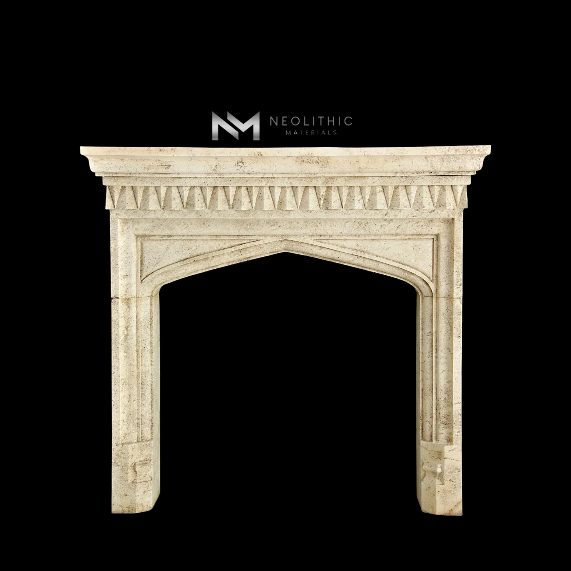 Limestone Fireplace Mantel - Image 1