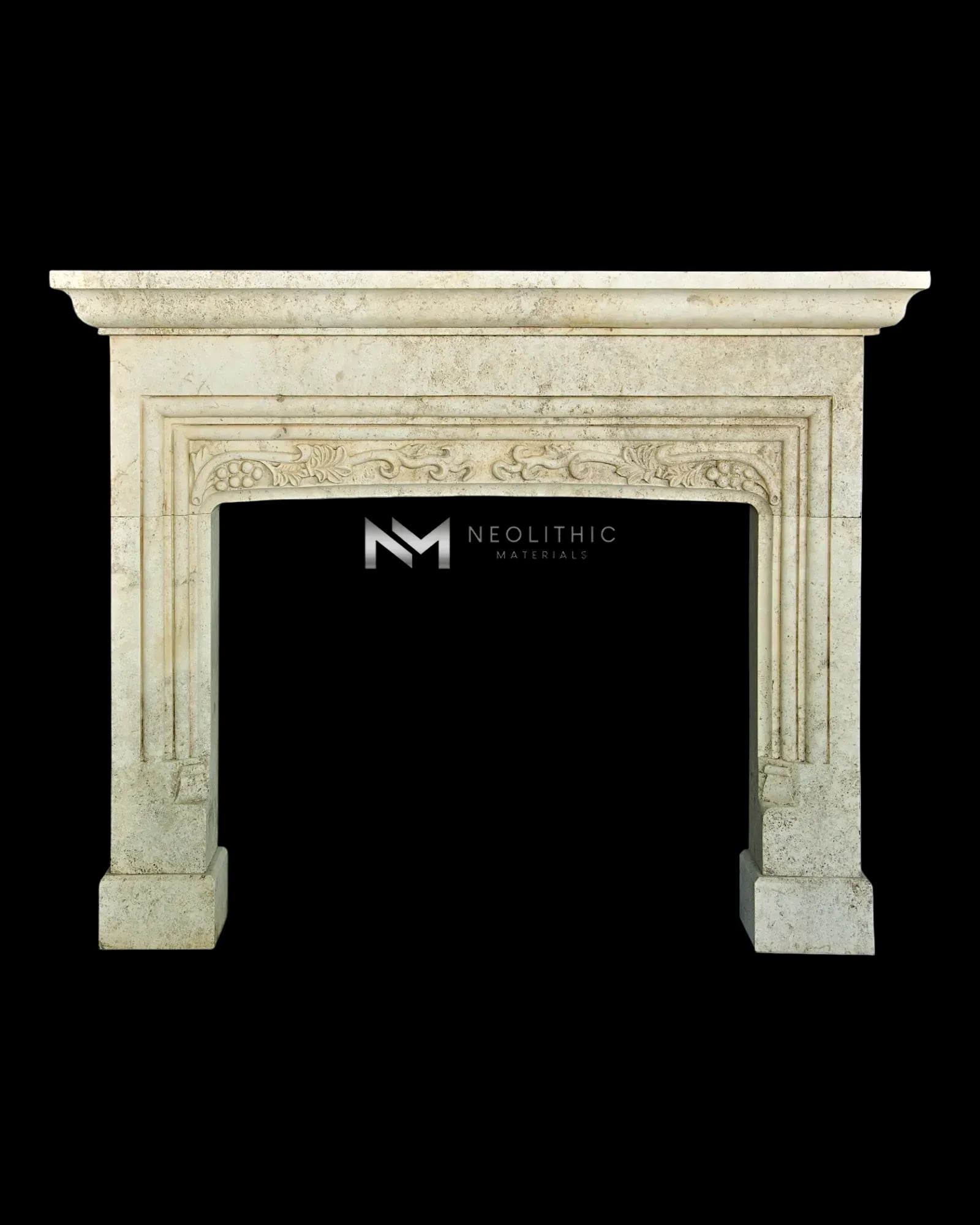 Limestone Fireplace Mantle - Image 1