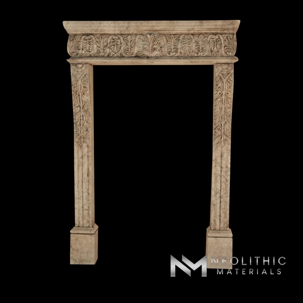 Limestone Fireplace Mantel