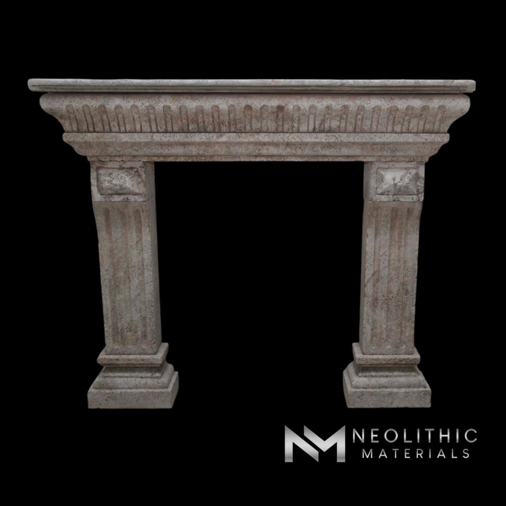 Limestone Fireplace Mantel