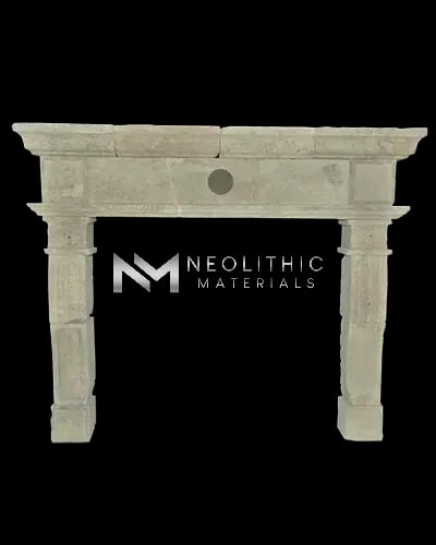 Reclaimed Limestone Mantel - Image 1