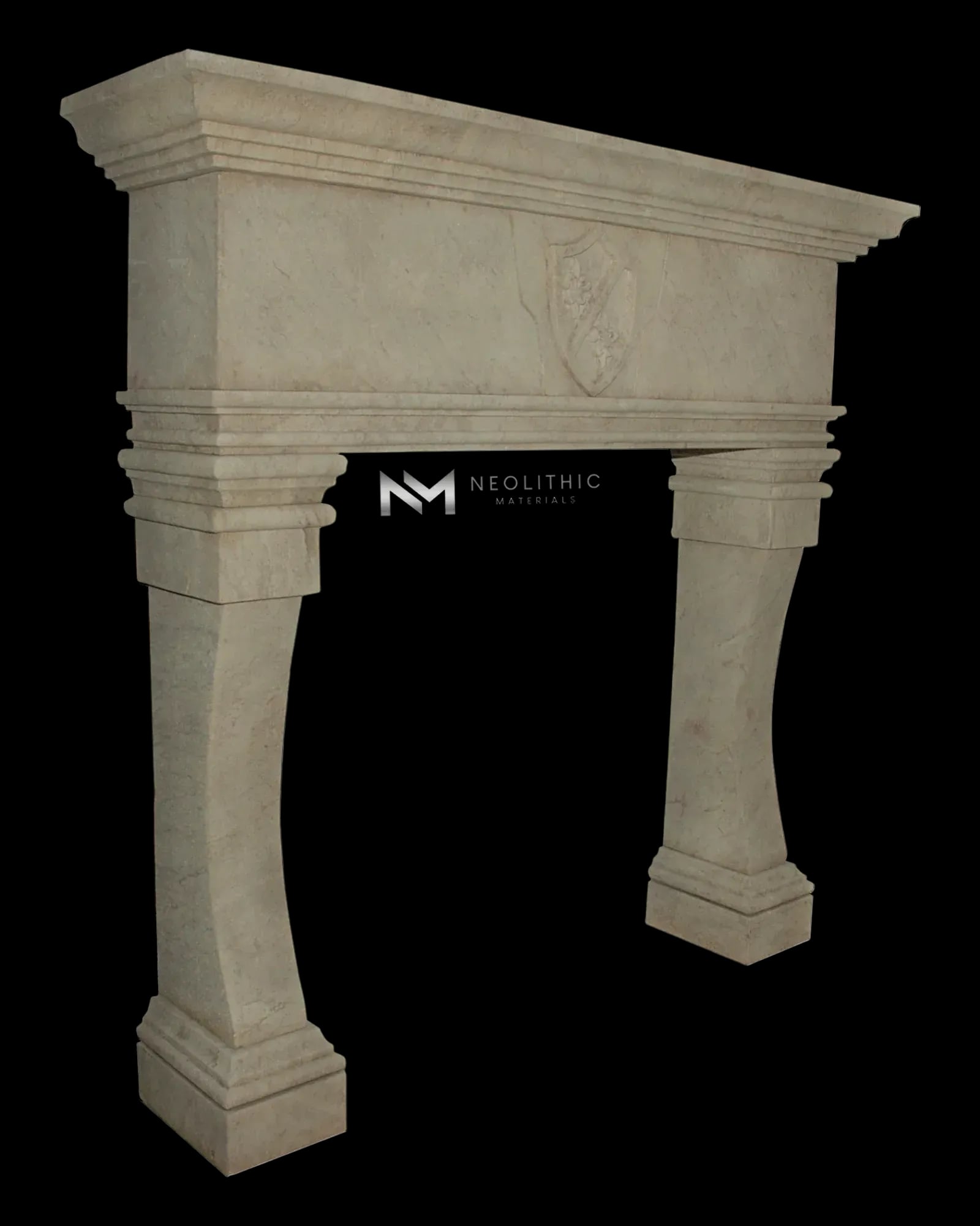 Limestone Fireplace Mantel - Image 2