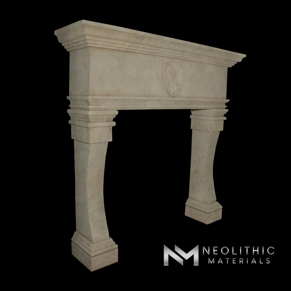 Limestone Fireplace Mantel