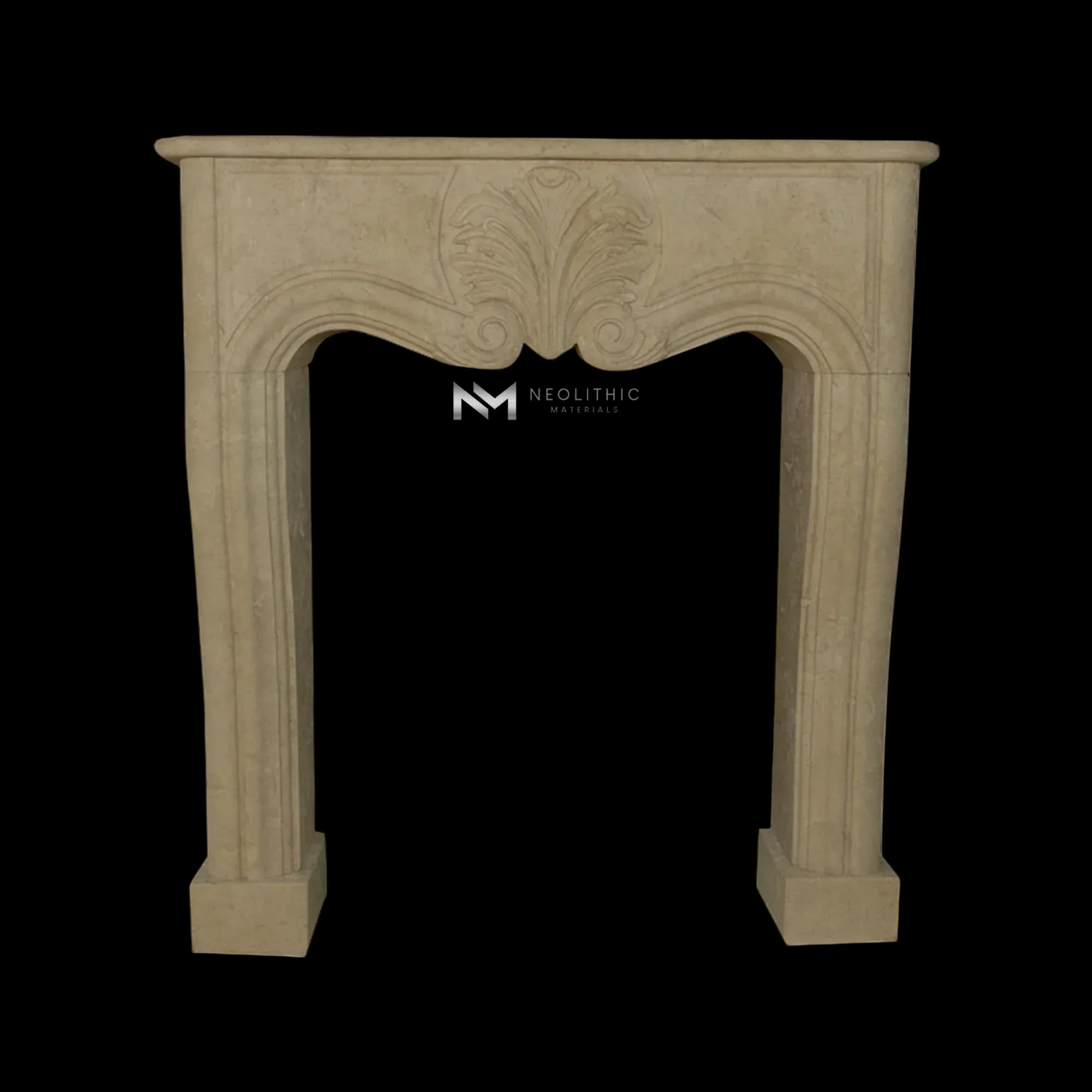 Limestone Fireplace Mantel - Image 1