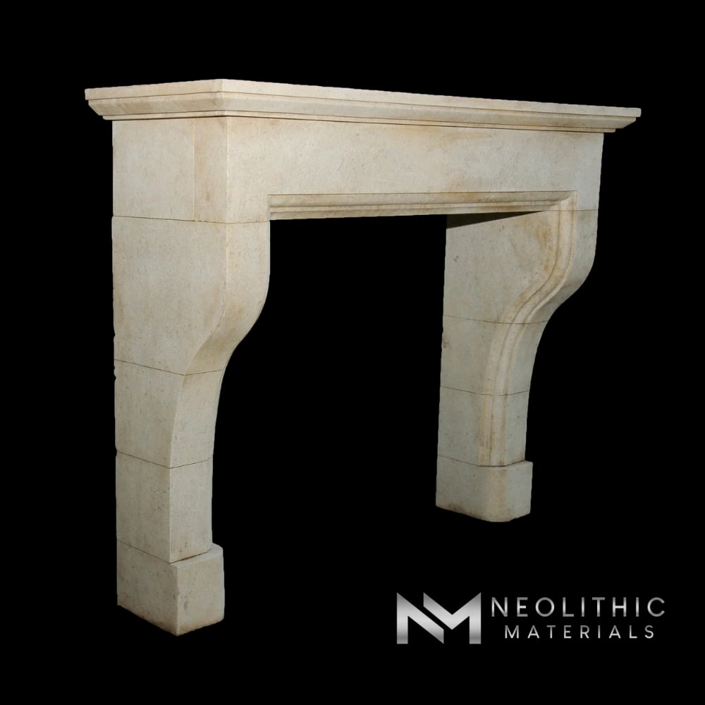 Limestone Fireplace Mantel
