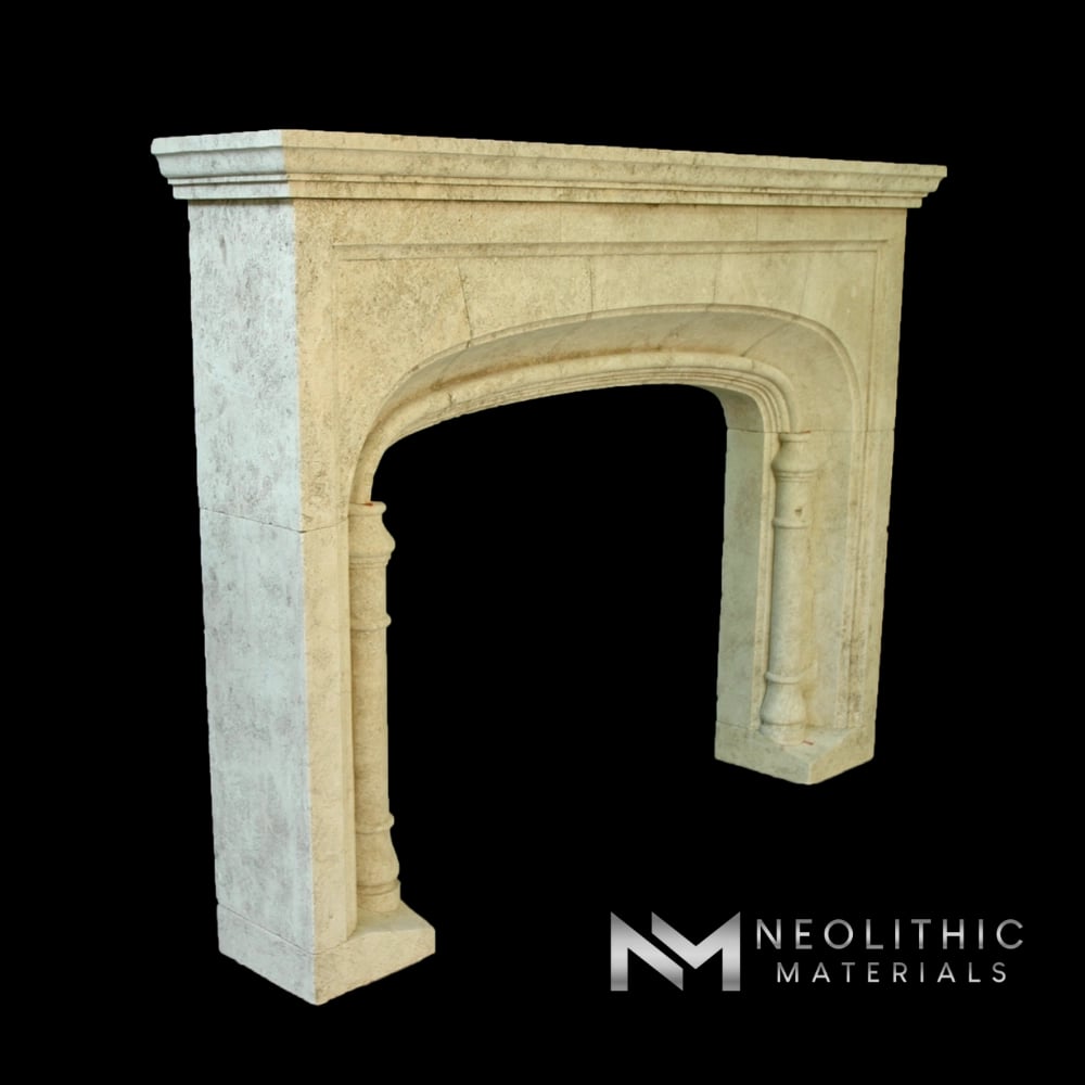 Limestone Fireplace Mantel