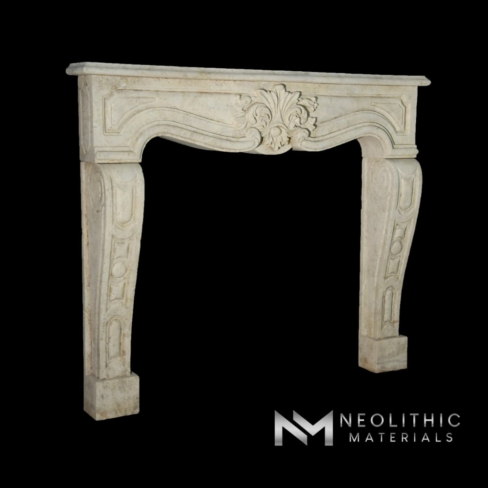Limestone Fireplace Mantel