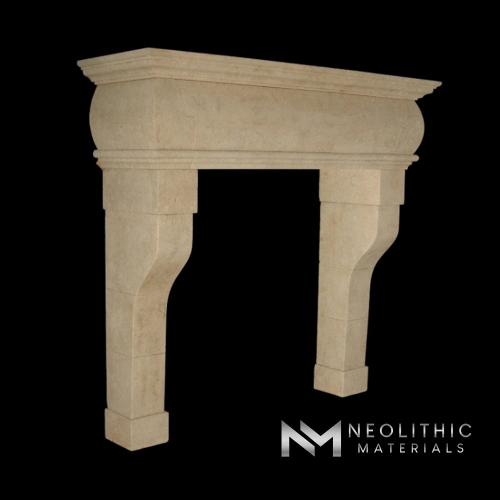 Limestone Fireplace Mantel