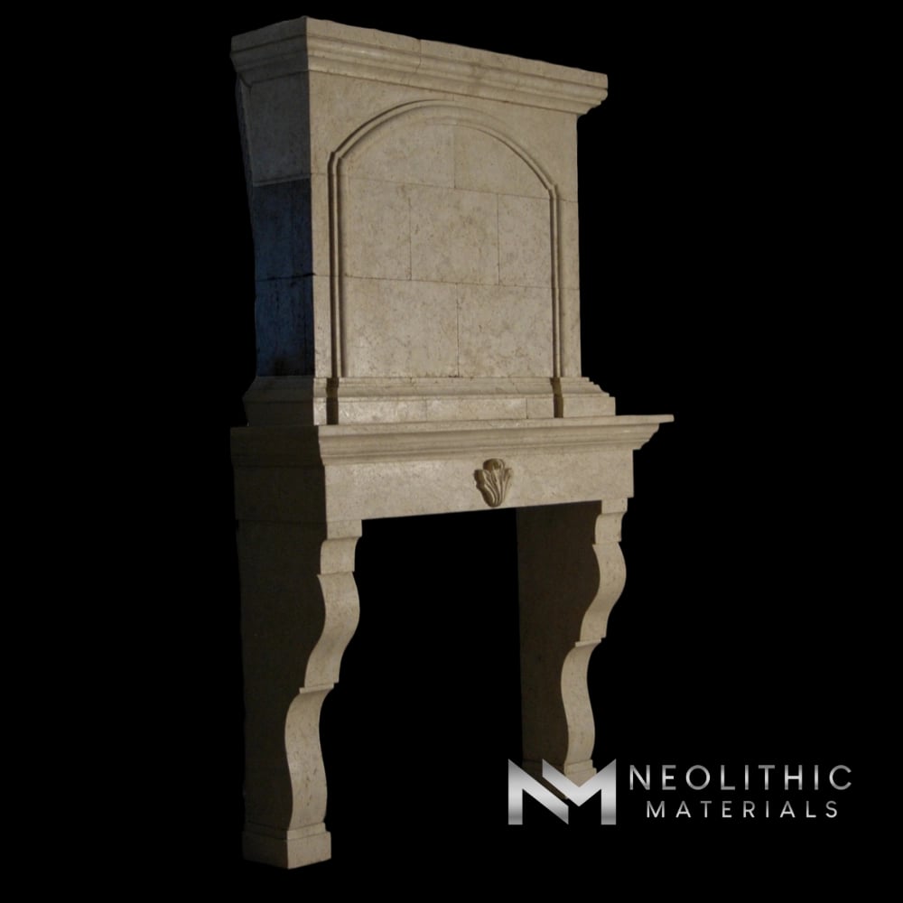 Limestone Fireplace Mantel