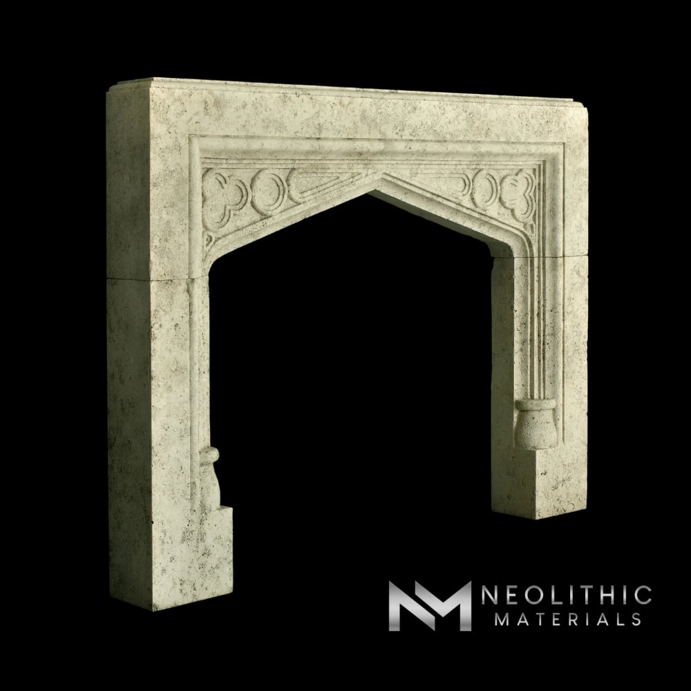 Limestone Fireplace Mantel