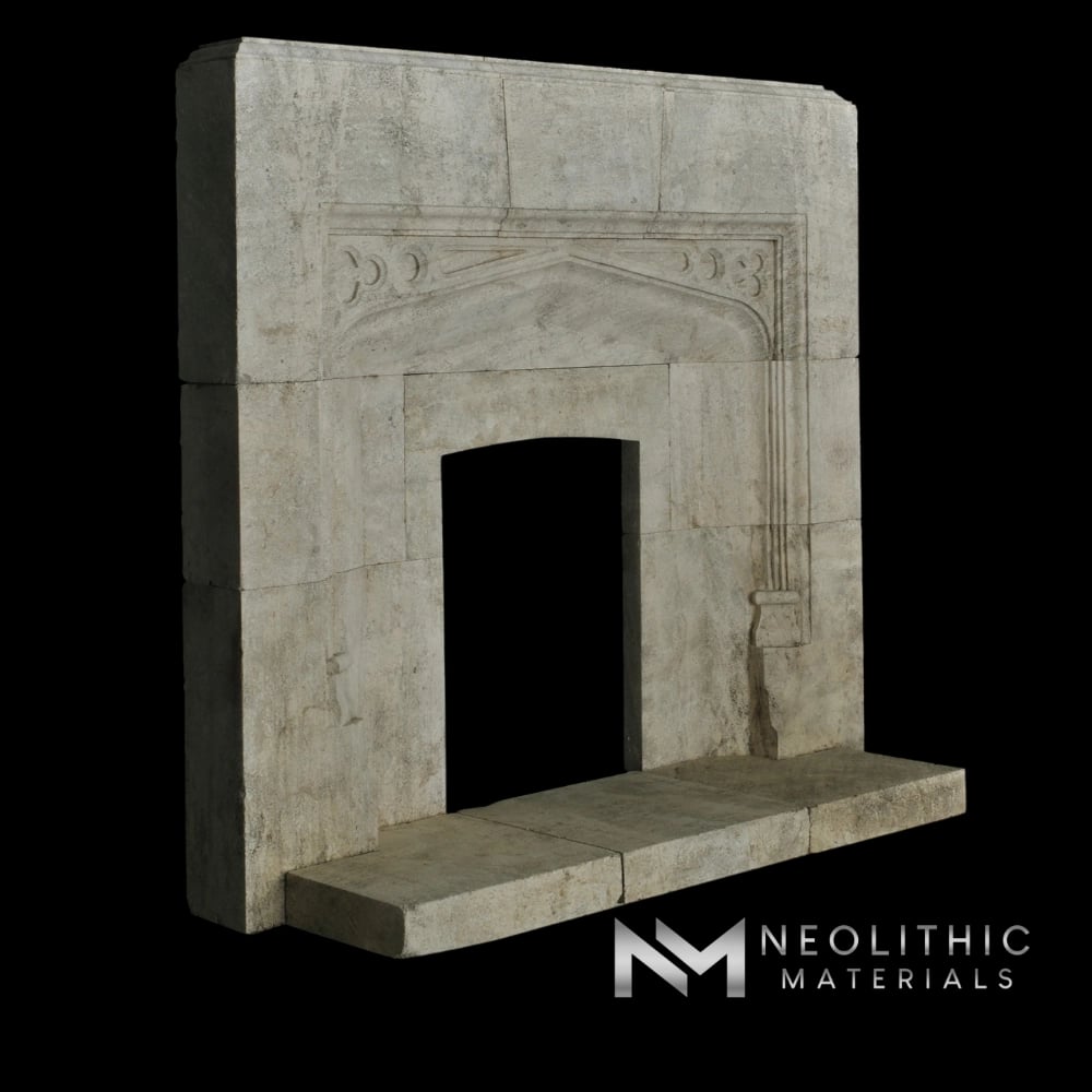 Limestone Fireplace Mantel