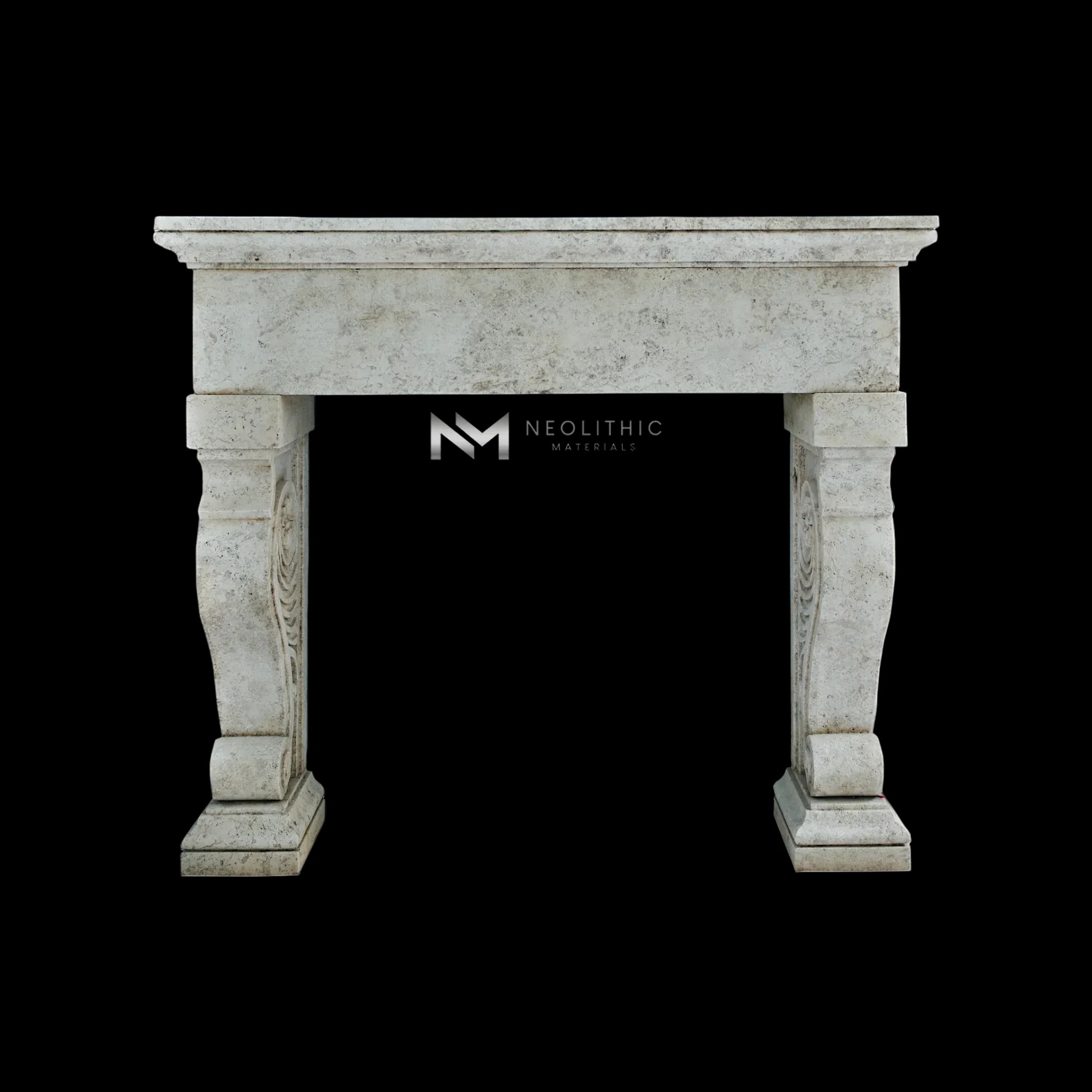 Limestone Fireplace Mantel - Image 1