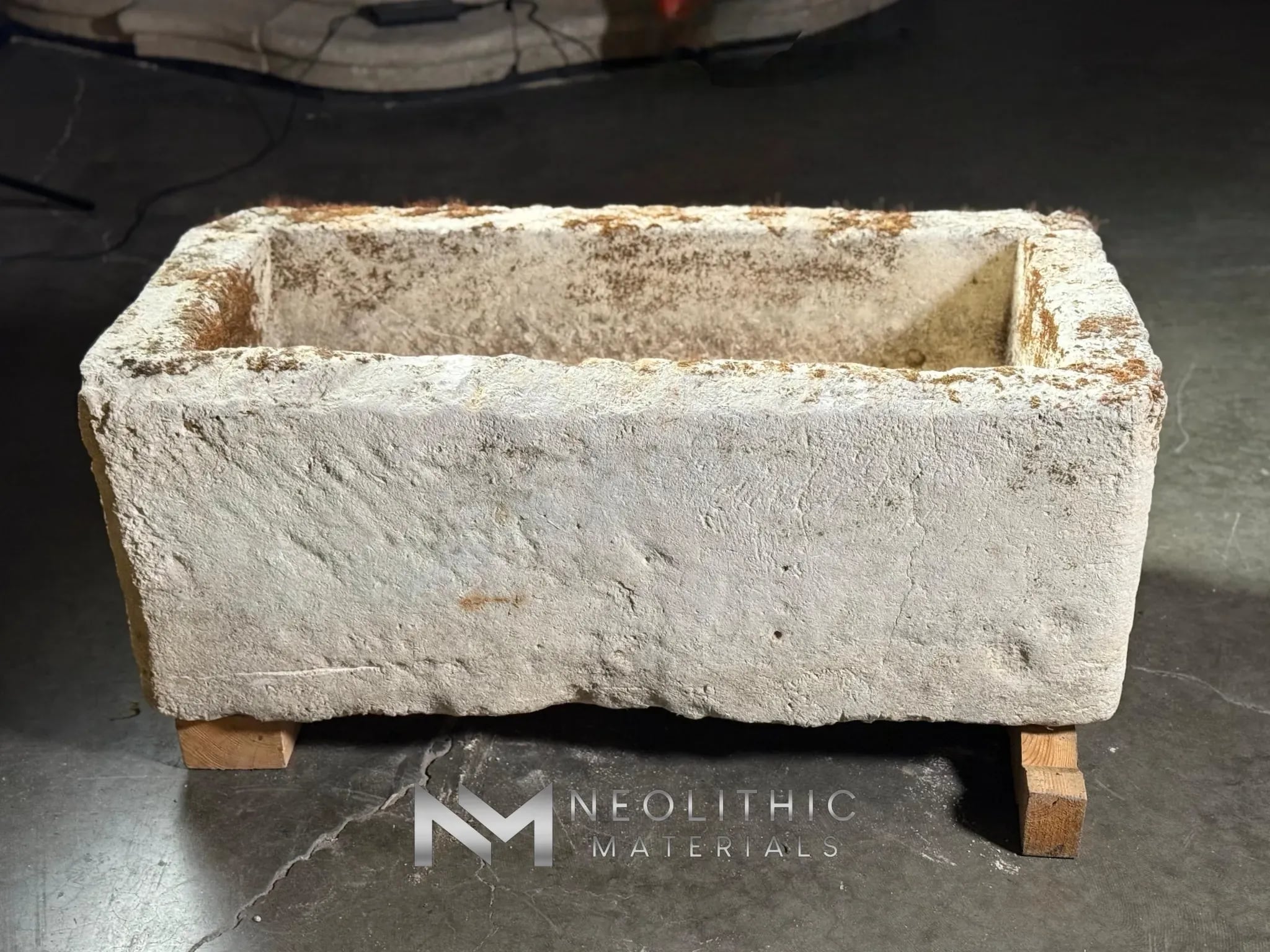 French Antique Limestone Trough - Image 1