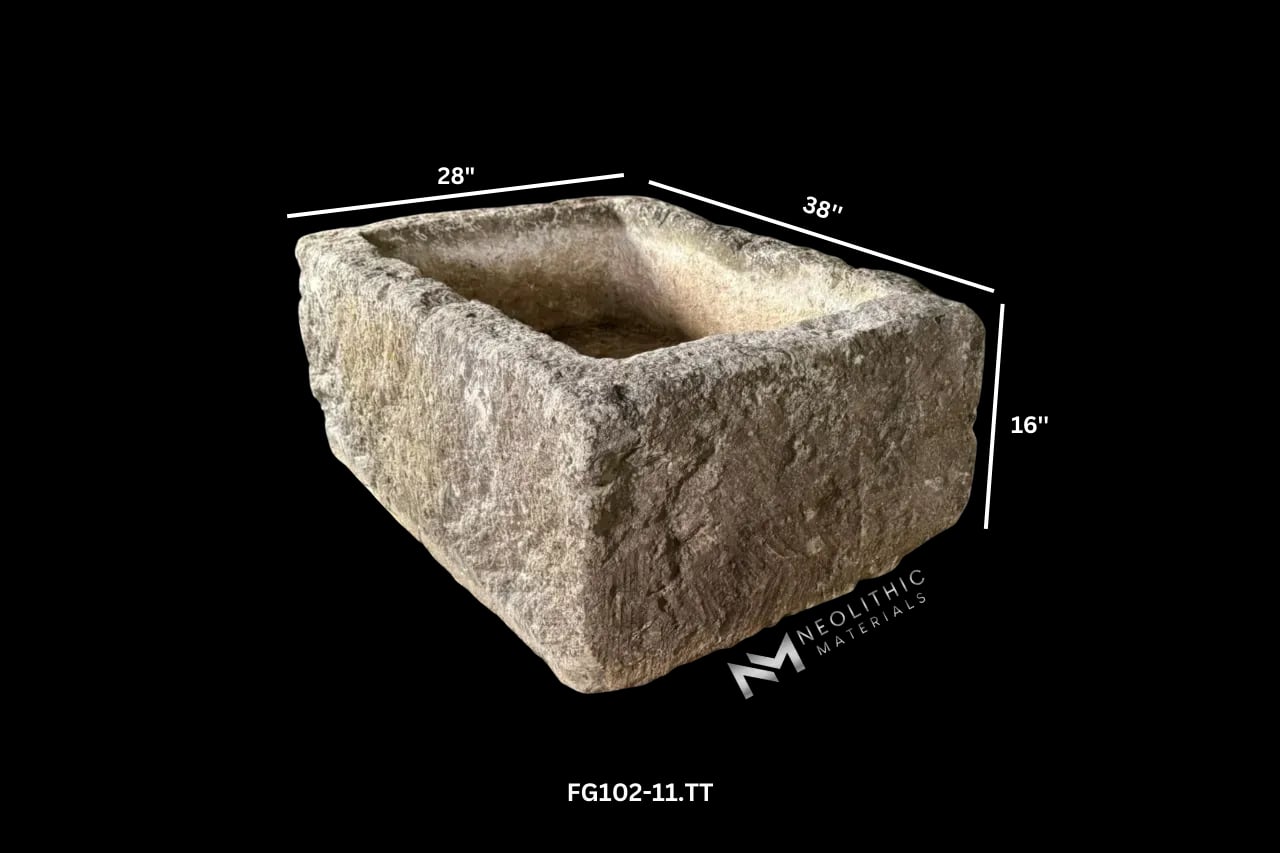 French Antique Limestone Trough - Image 2