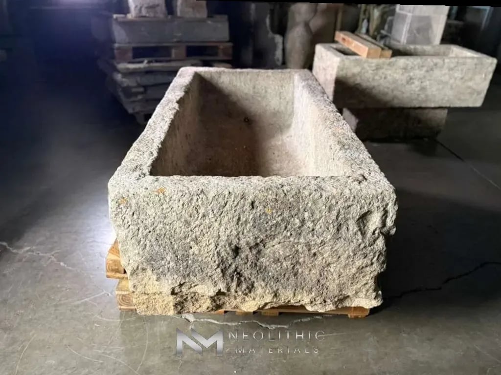 French Antique Limestone Trough - Image 5
