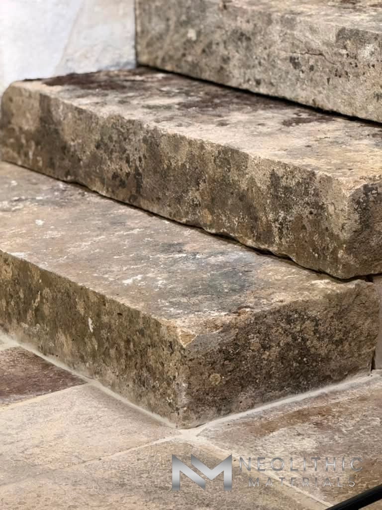 French Antique 18th Century Limestone Stair Treads - Image 5