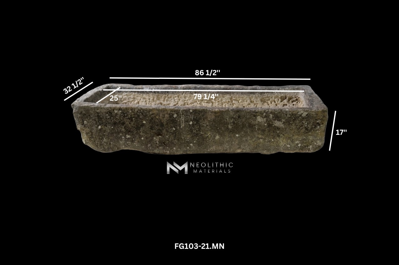 French Antique Limestone Trough - Image 2