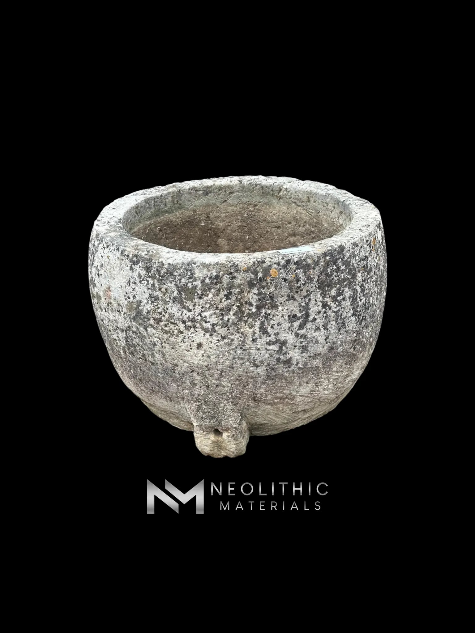 French Antique Limestone Round Trough - Image 1
