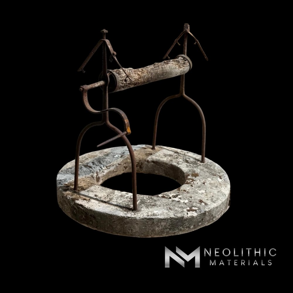 French Antique 18th Century Limestone Well