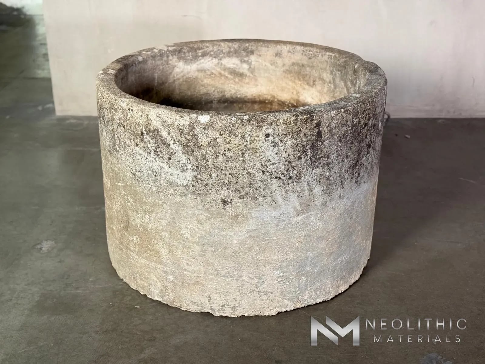 French Antique Limestone Round Trough - Image 4