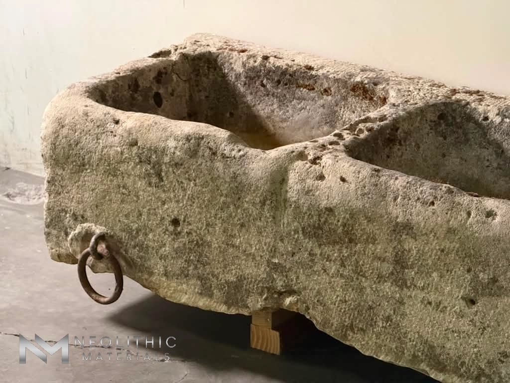 French Antique 19th Century Limestone Trough - Image 7