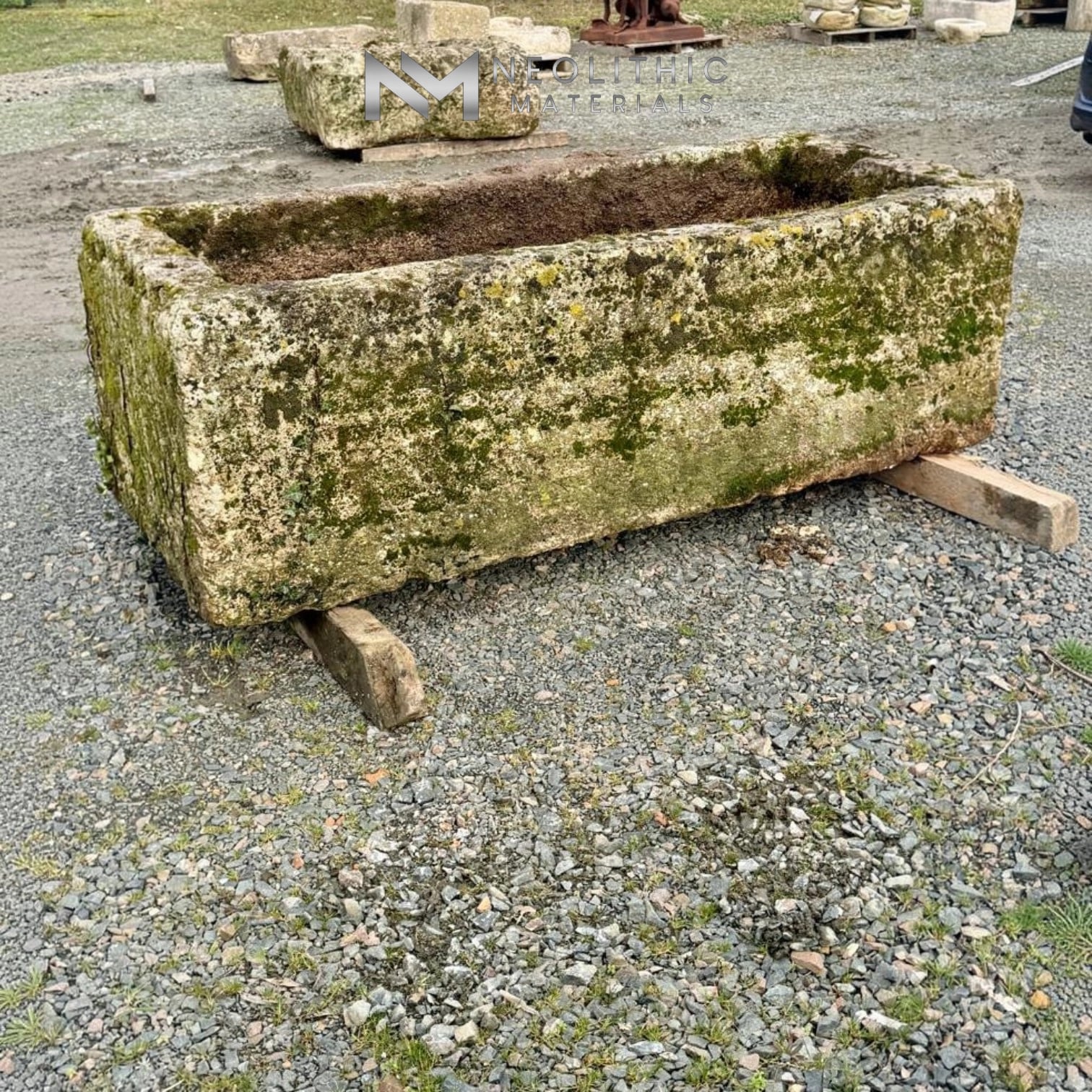 French Antique Limestone Trough - Image 1