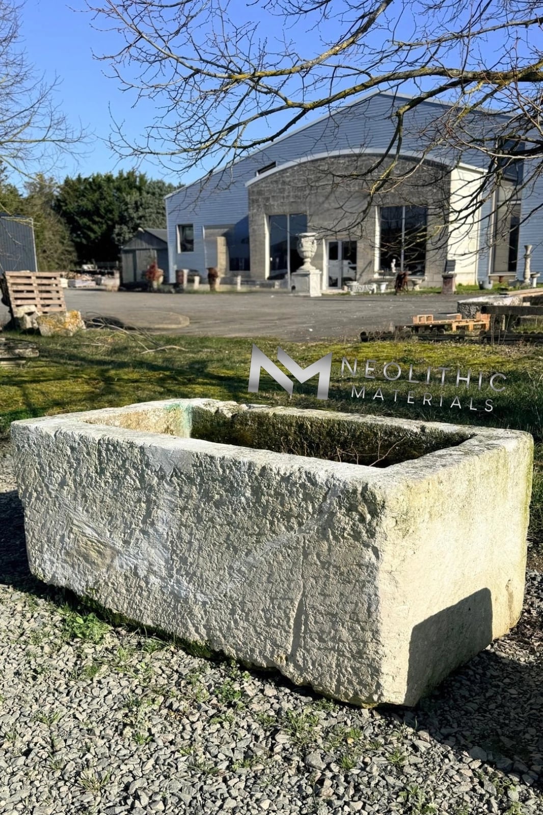 French Antique Limestone Trough - Image 1