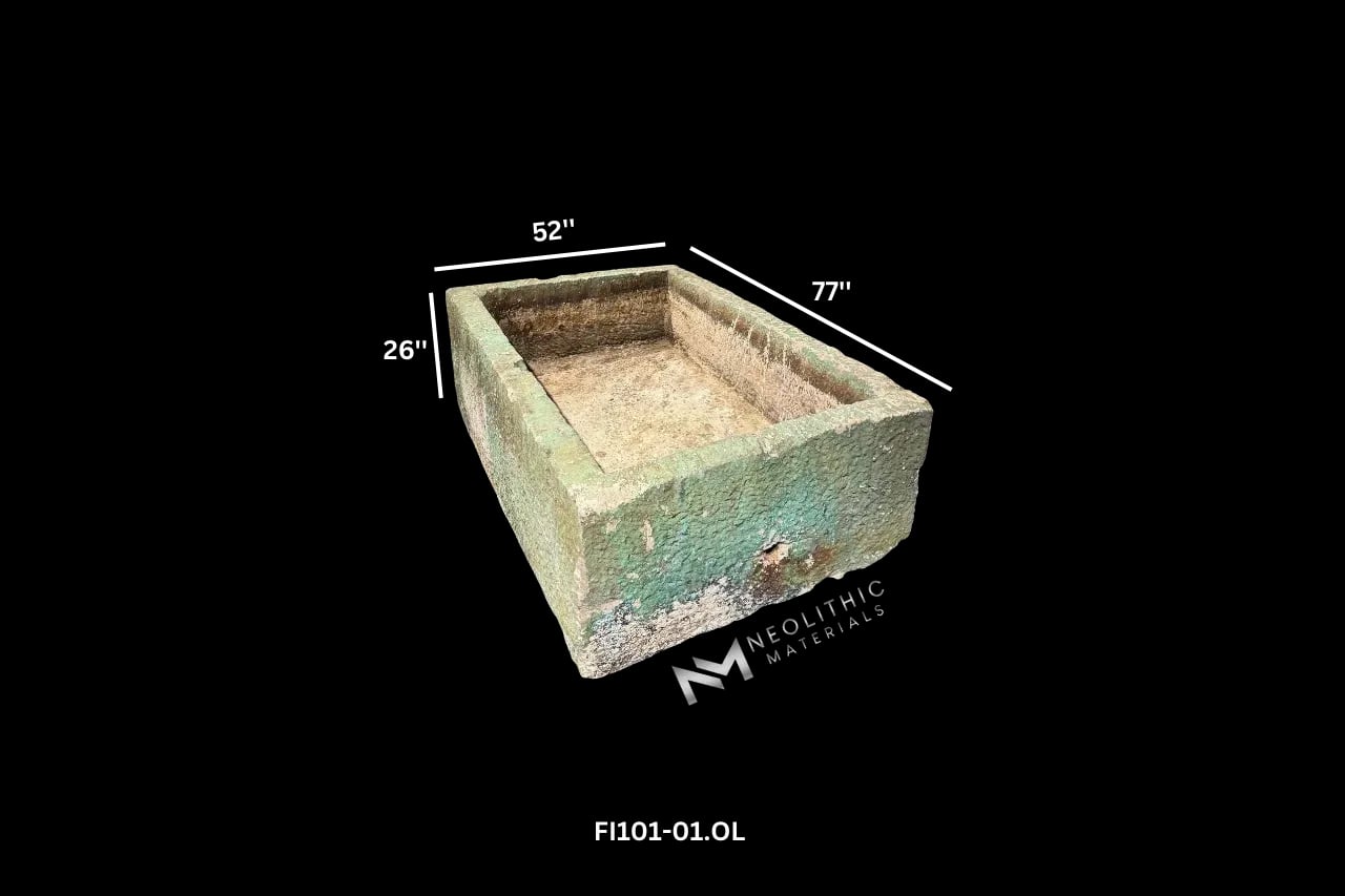 French Antique 18th Century Limestone Trough - Image 2