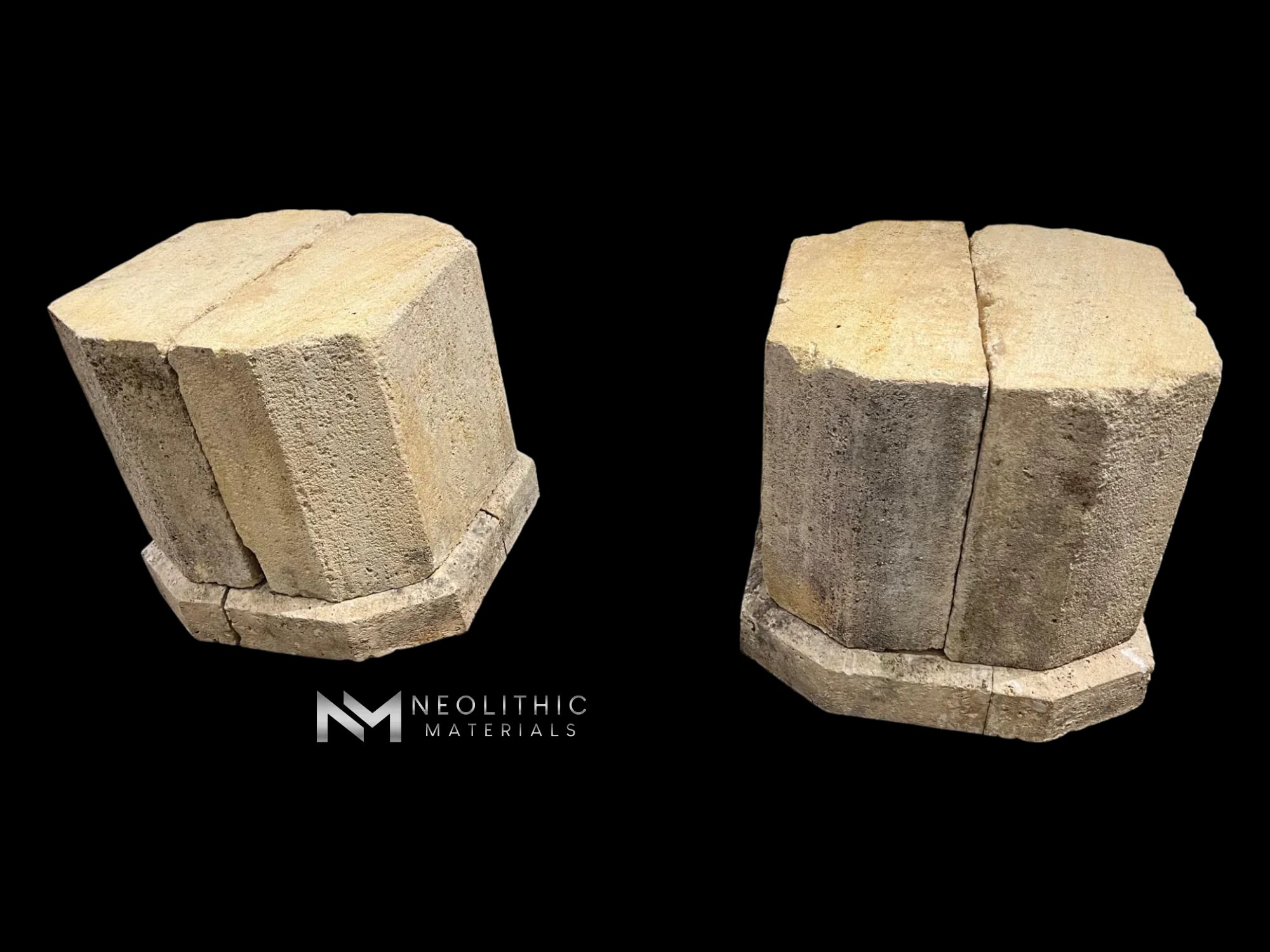 Limestone Table Base (Pair) - Image 3