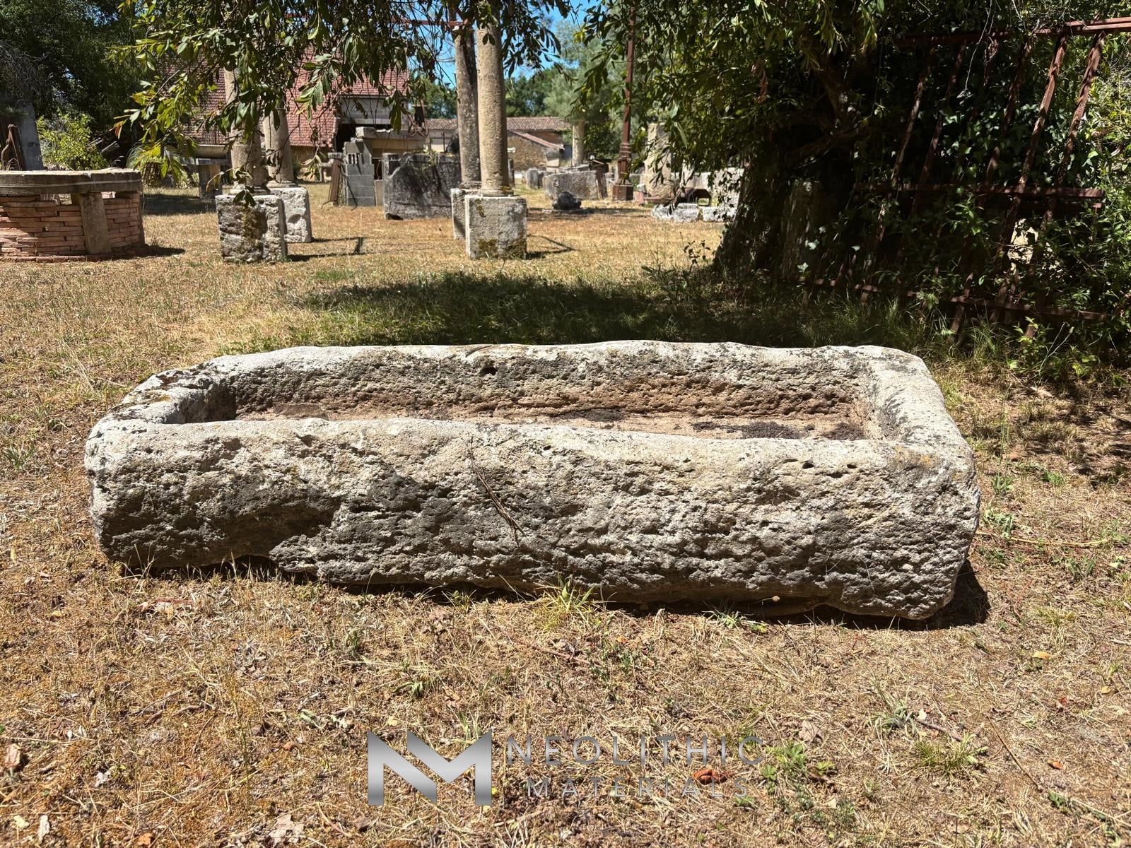 French Antique Limestone Trough - Image 1