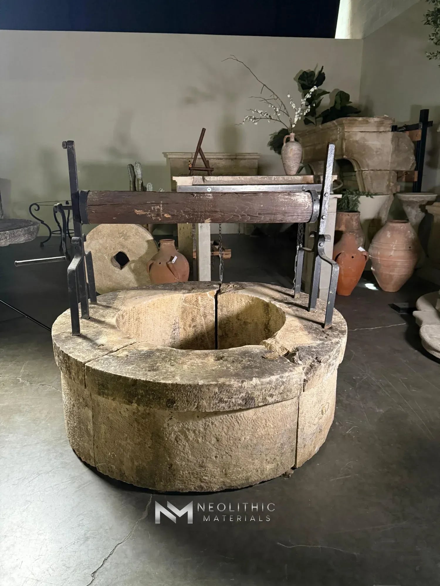 French Antique Limestone Well - Image 4
