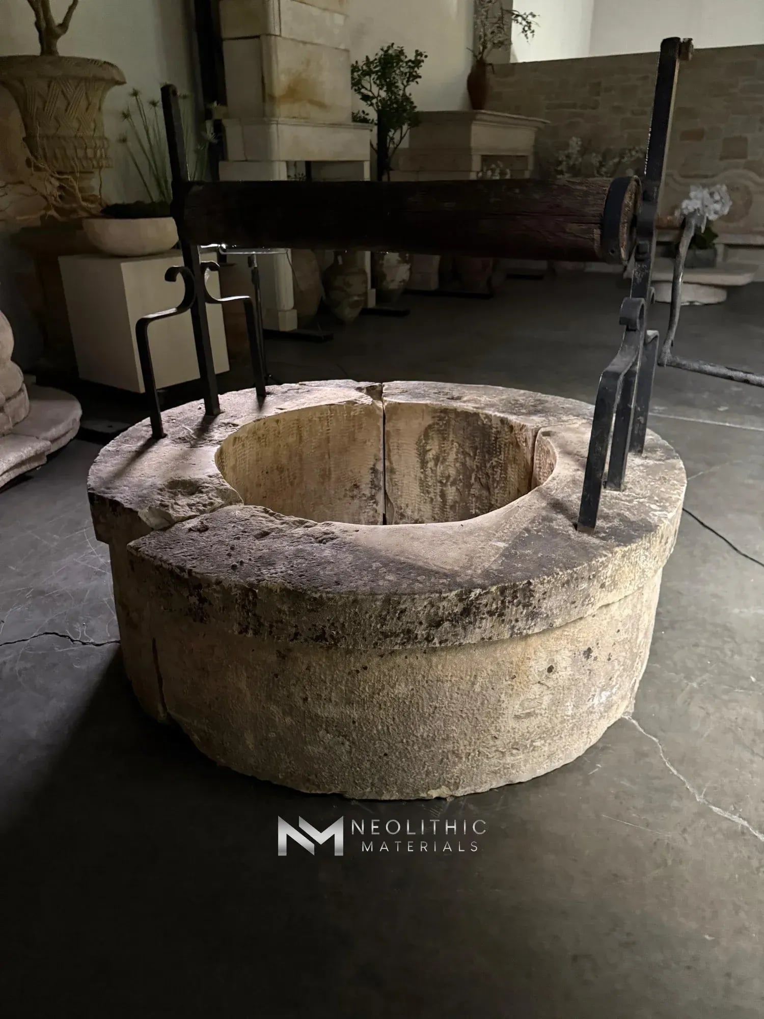French Antique Limestone Well - Image 5