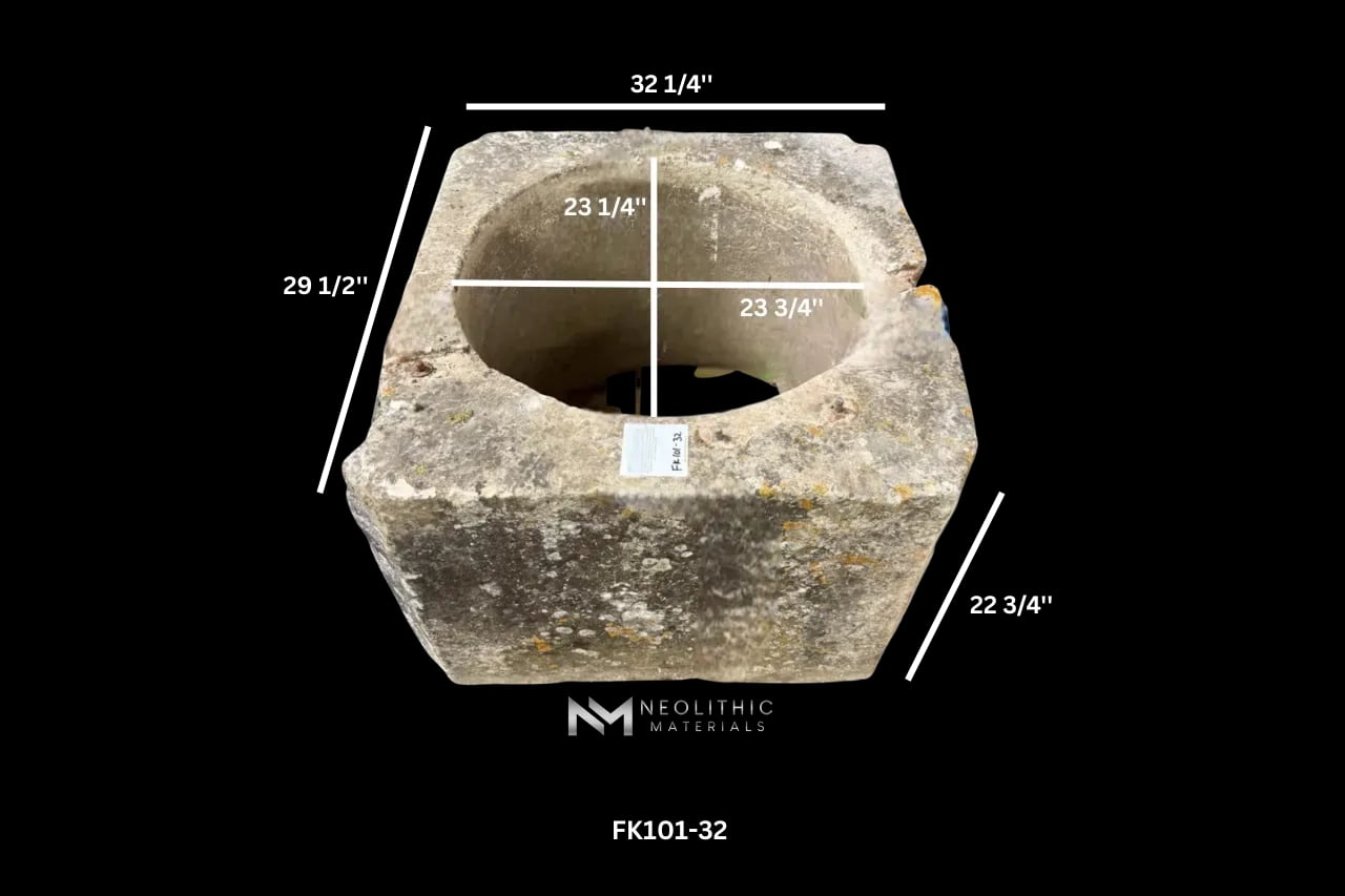 French Antique 19th Century Limestone Wellhead - Image 2