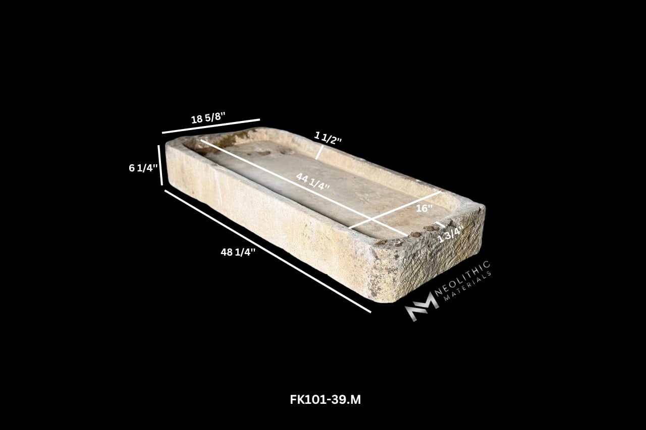 French Antique Limestone Sink - Image 9