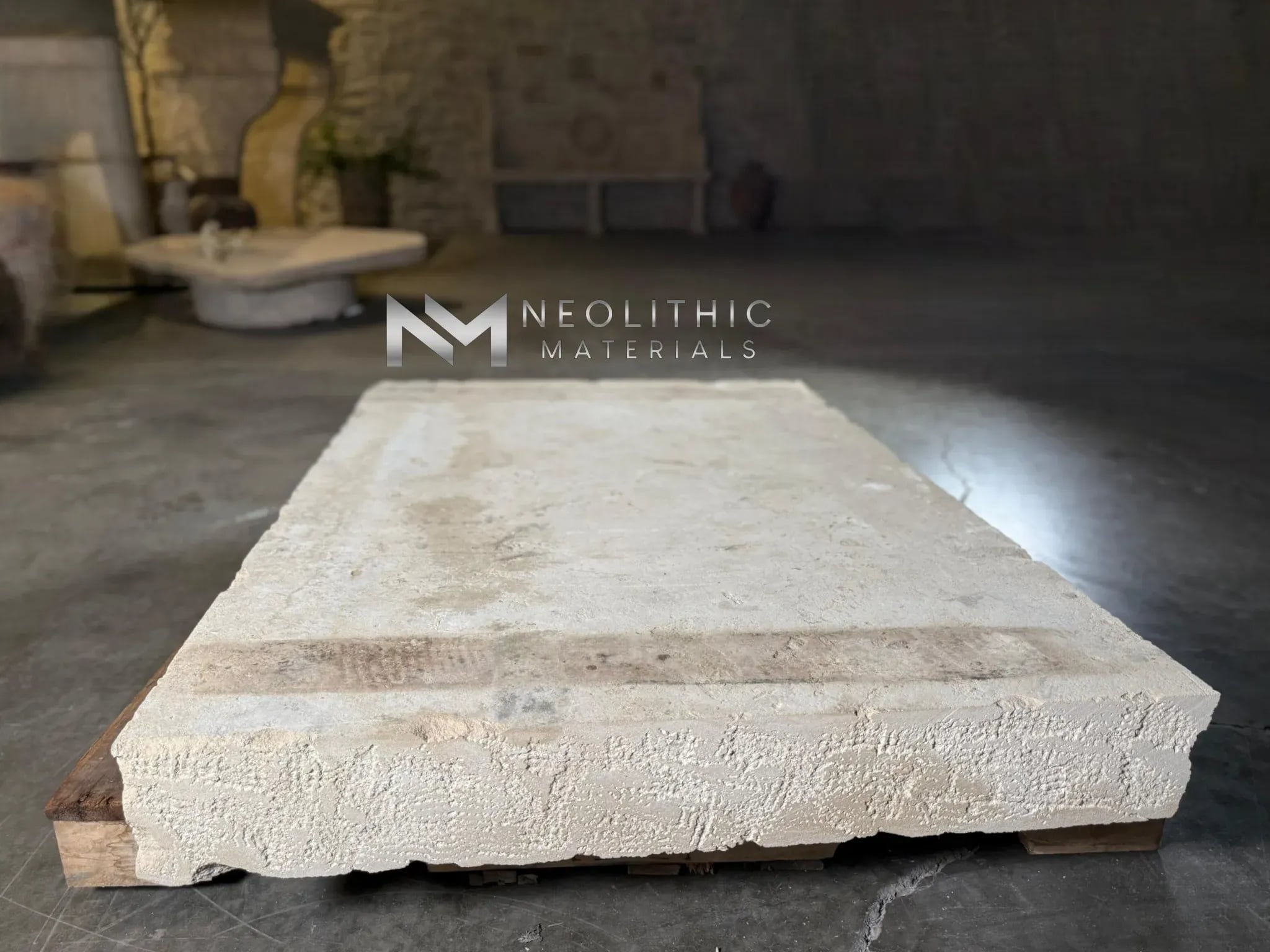 French Antique Limestone Slab - Image 1