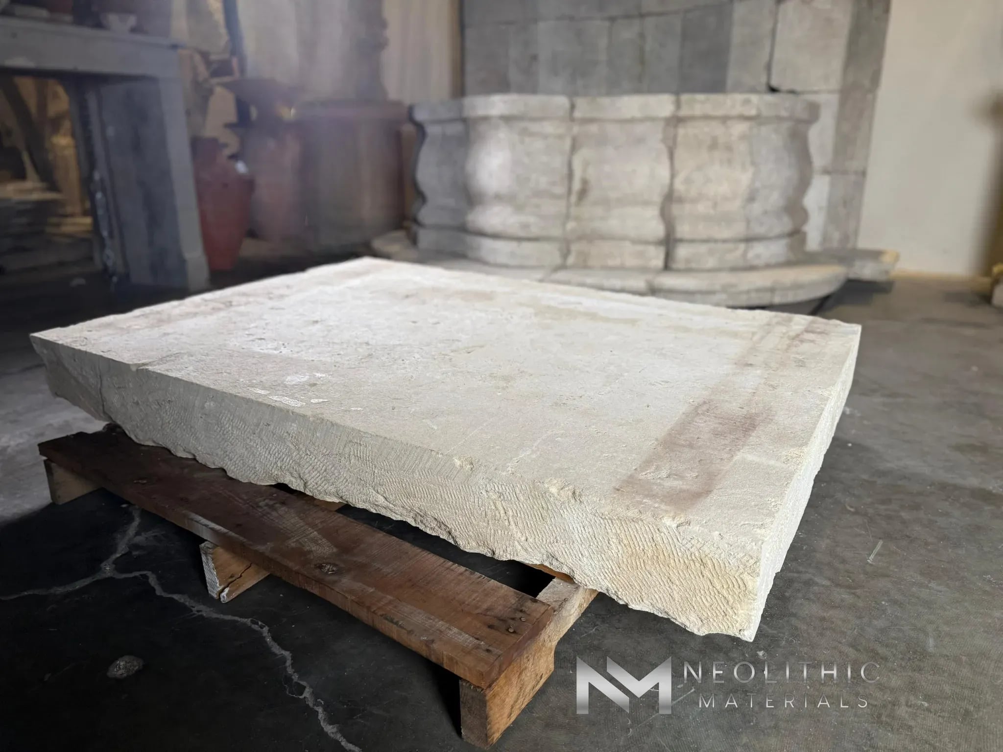 French Antique Limestone Slab - Image 3