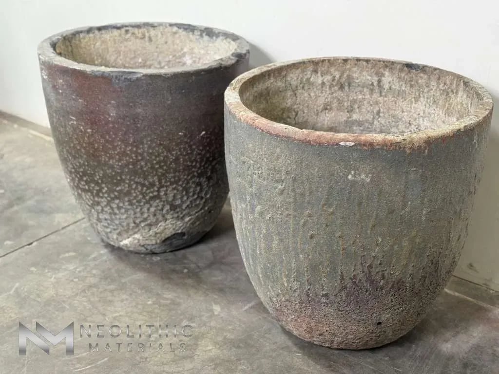 French Antique Foundry Crucibles (Pair) - Image 3