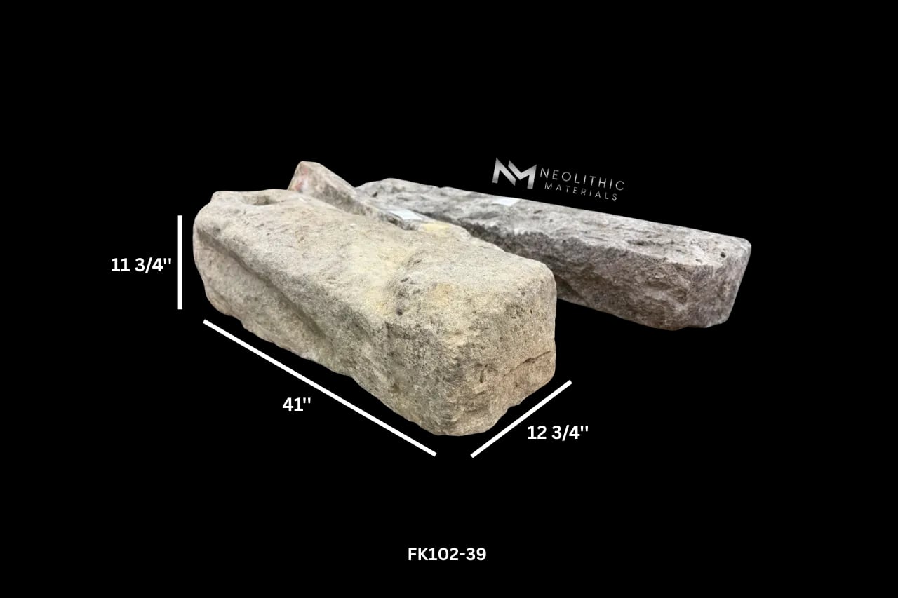 French Antique Limestone Mile Marker - Image 2
