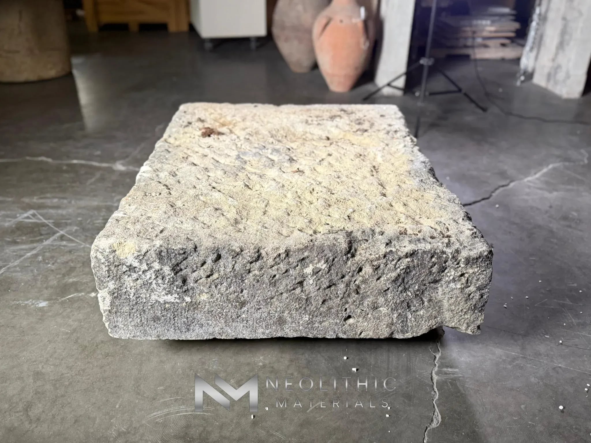 French Antique Limestone Slab - Image 1