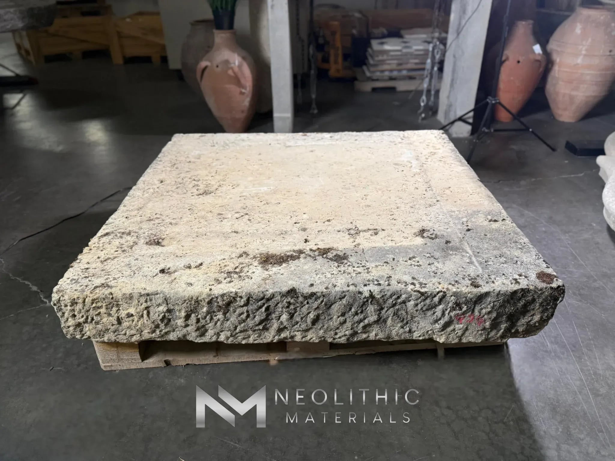 French Antique Limestone Slab - Image 1
