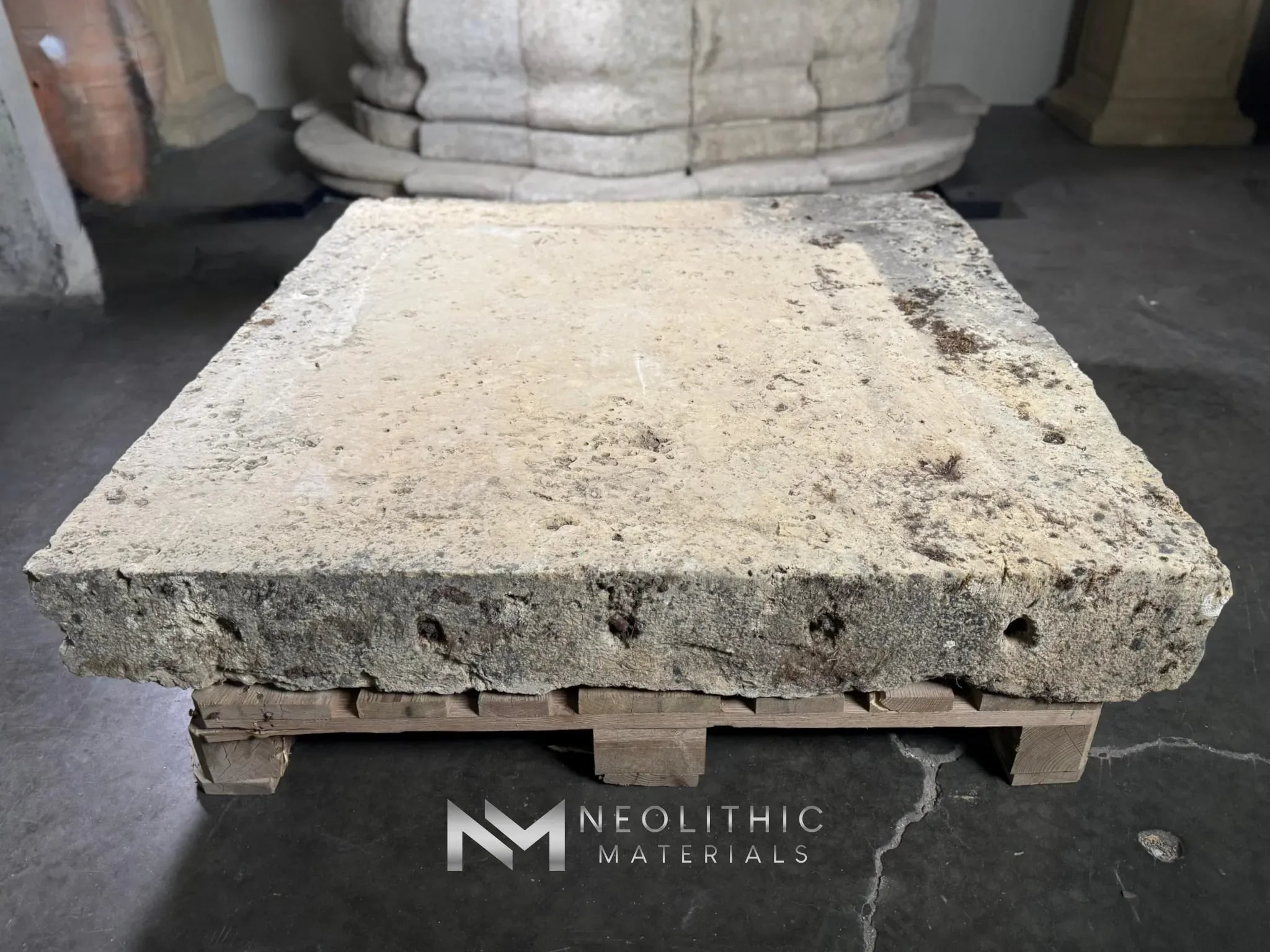 French Antique Limestone Slab - Image 4
