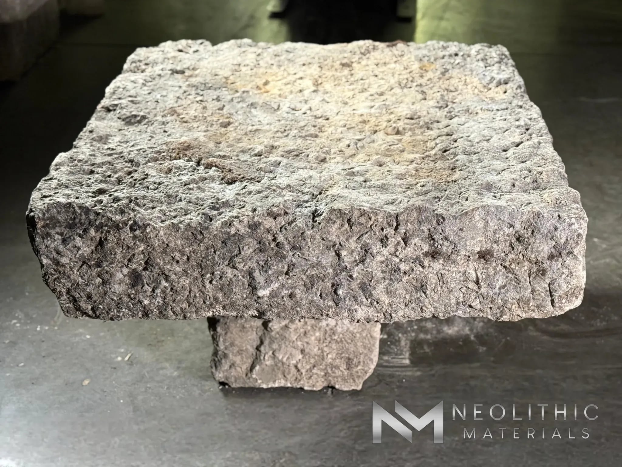 French Antique Limestone Table - Image 2
