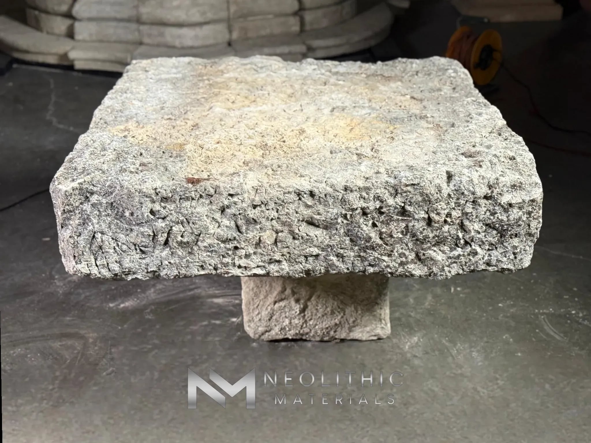 French Antique Limestone Table - Image 3
