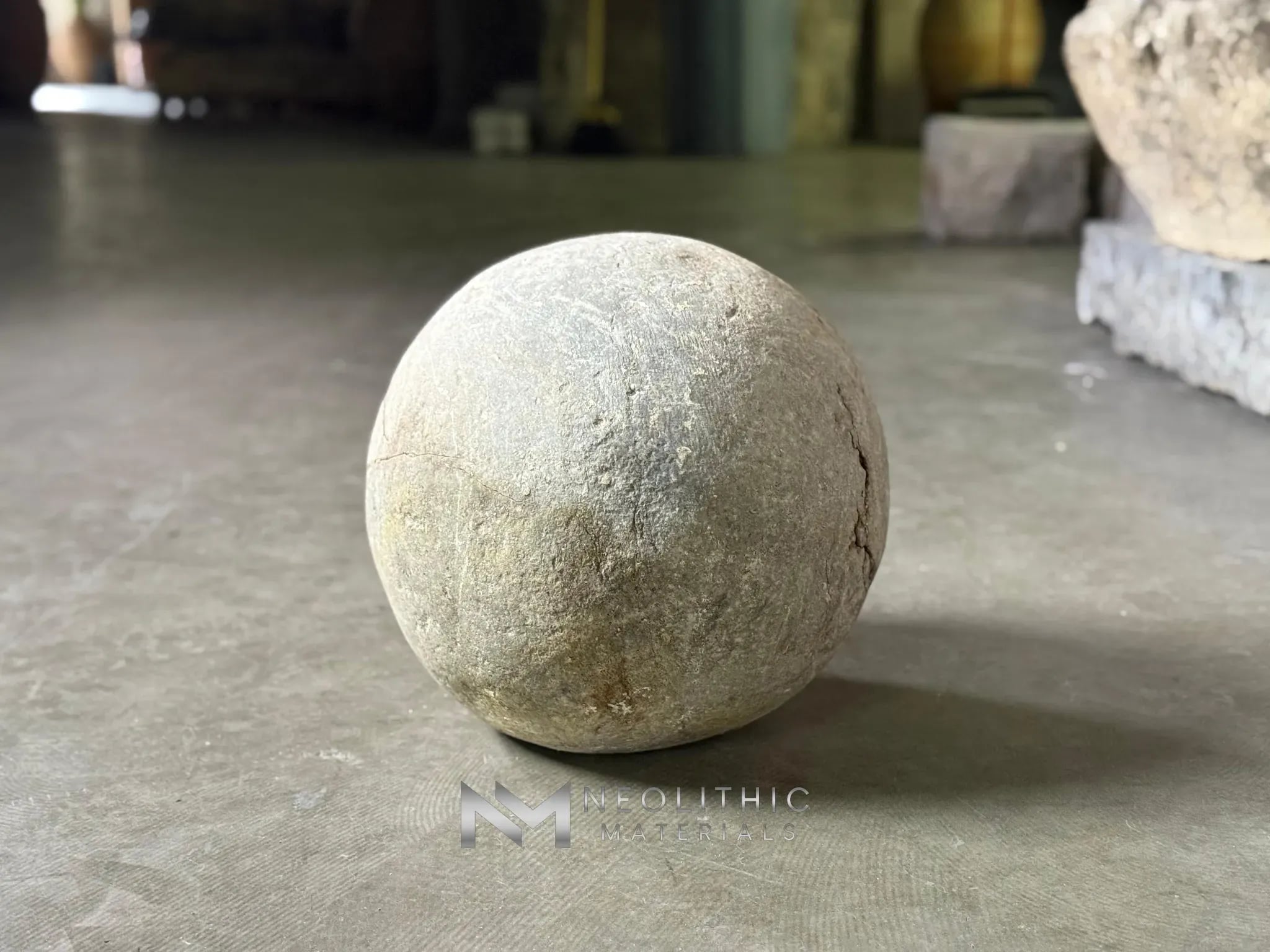 French Antique Limestone Garden Sphere - Image 3