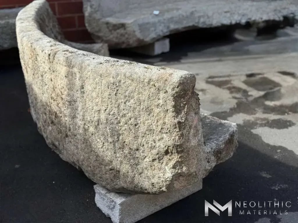 French Antique Granite Stone Mill used as Bench - Image 10