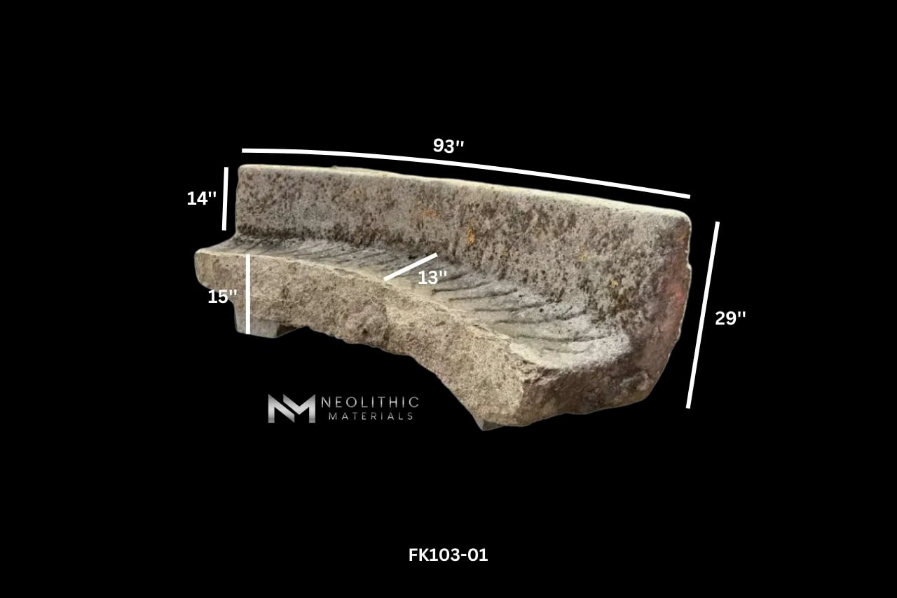 French Antique Granite Stone Mill used as Bench - Image 11